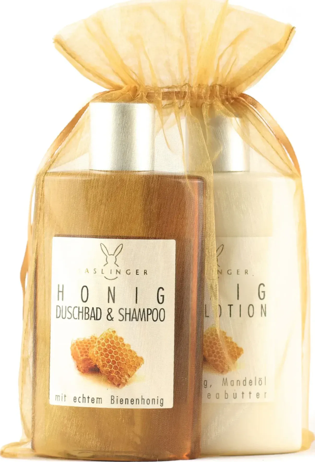 Honig Shampoo & Duschbad und Bodylotion im Organzabeutel