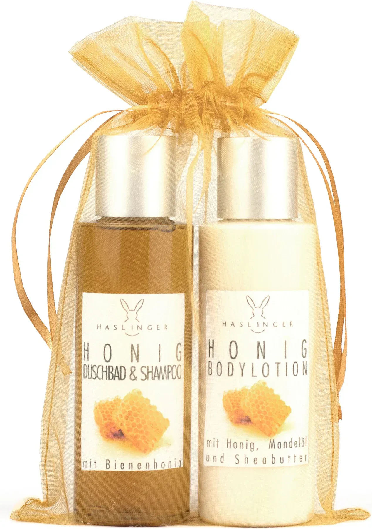 Honig Duschbad & Shampoo und Bodylotion im Organzabeutel