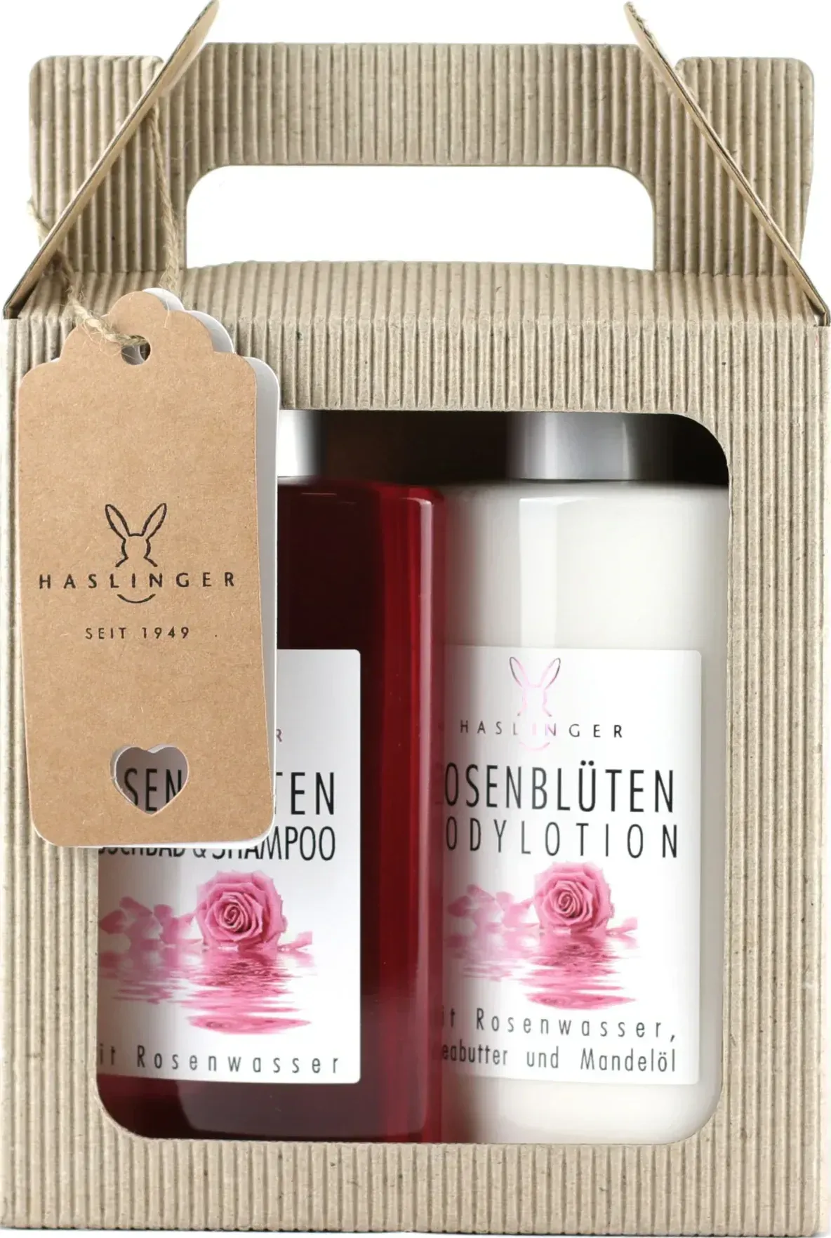 Rosenblüten Geschenktragekarton