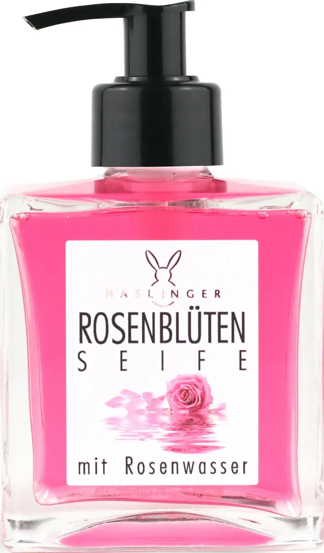 Rosenblüten flüssige Seife im Glasspender