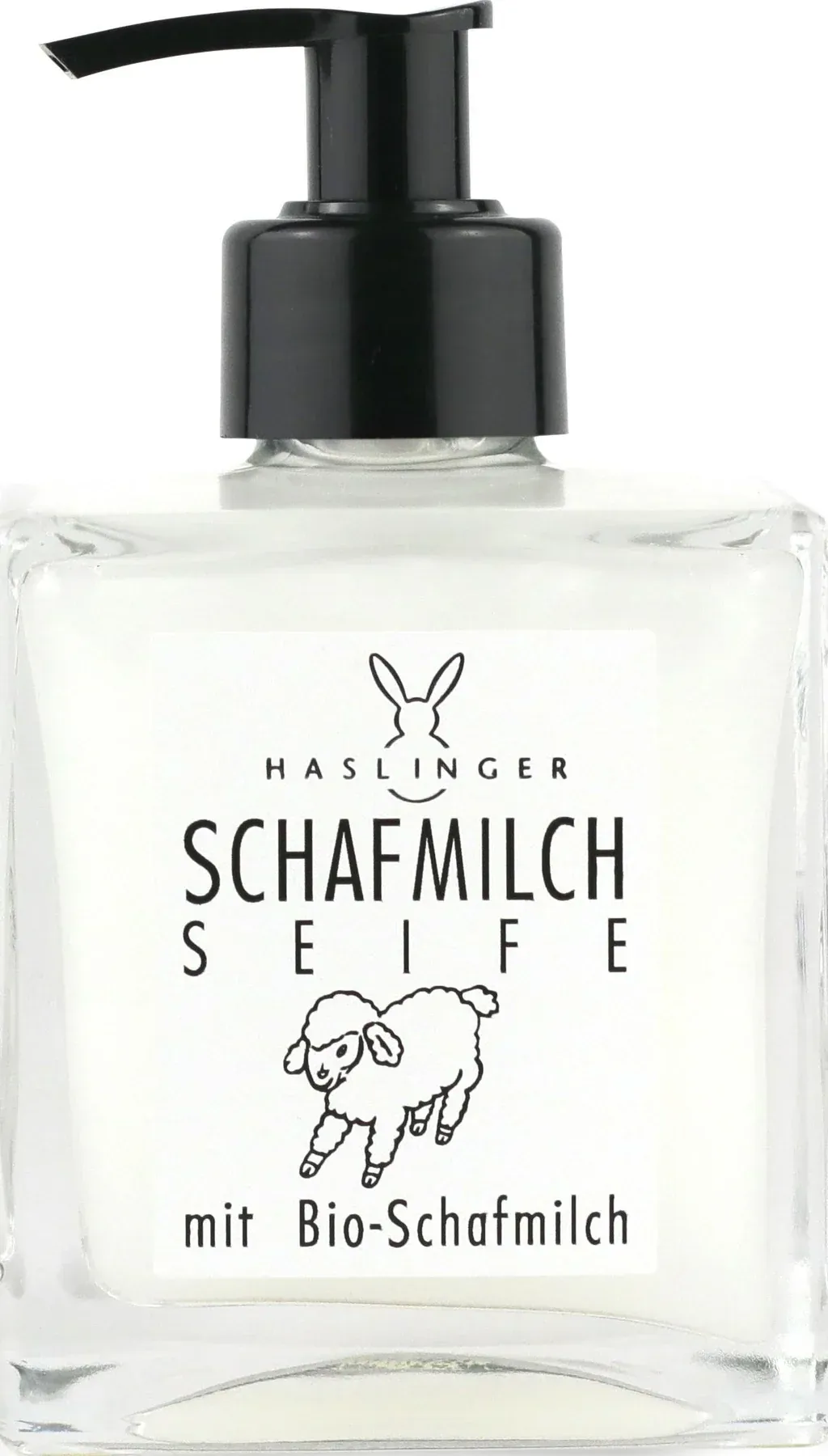 Schafmilch flüssige Seife im Glasspender