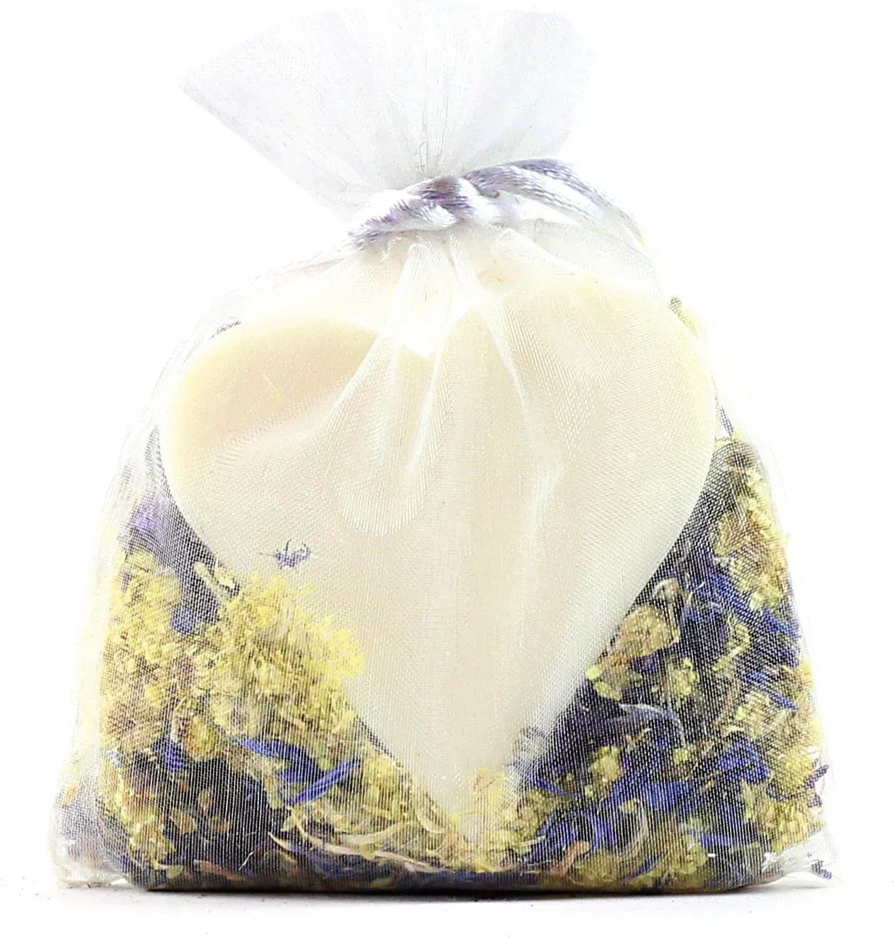 Schafmilch Duftsäckchen mit Herzseife und Blüten