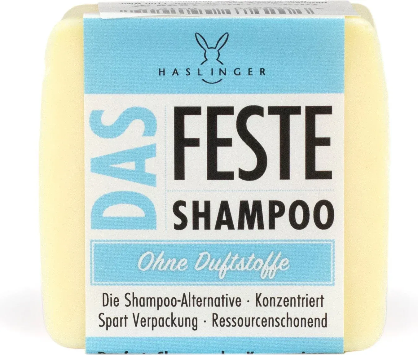 Das feste Shampoo ohne Duftstoff